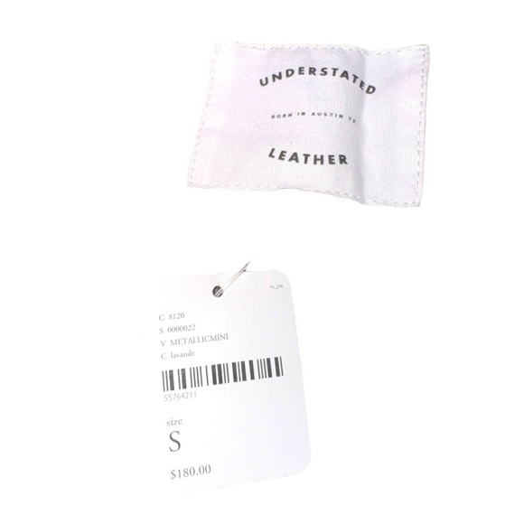 NWT Understated by Free People Purple Lamb Leather Y2K Mini Skirt Size Small - Picture 8 of 8